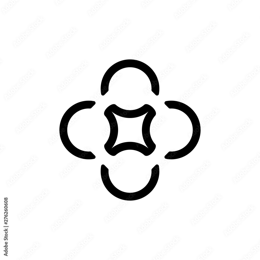 circle abstract star shape geometric logo vector circle abstract star shape geometric logo vector