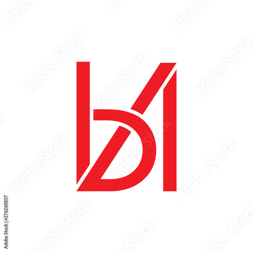 letter ba simple geometric line logo vector