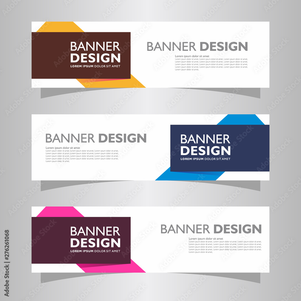 Vector Banner design concept. Modern background template layout business Vector Banner design concept. Modern background template layout business