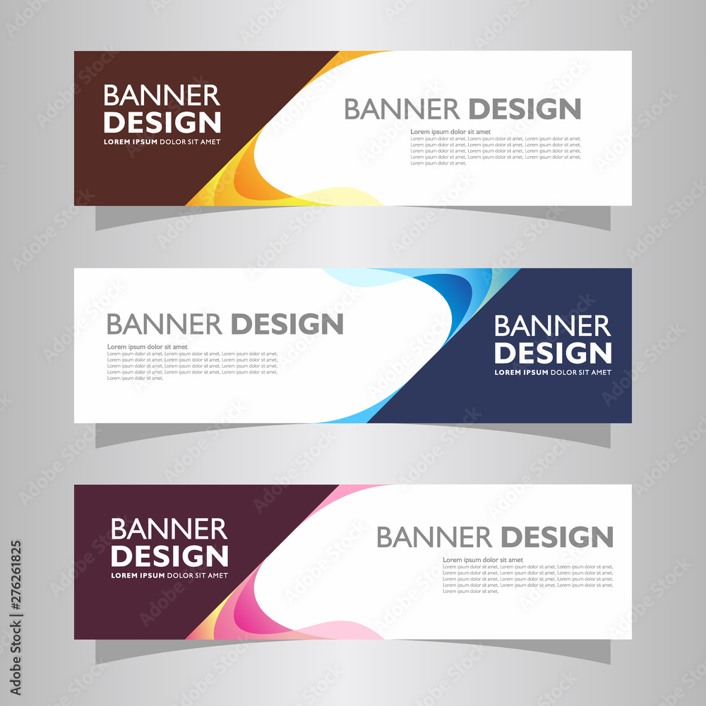 Vector Banner design concept. Modern background template layout business