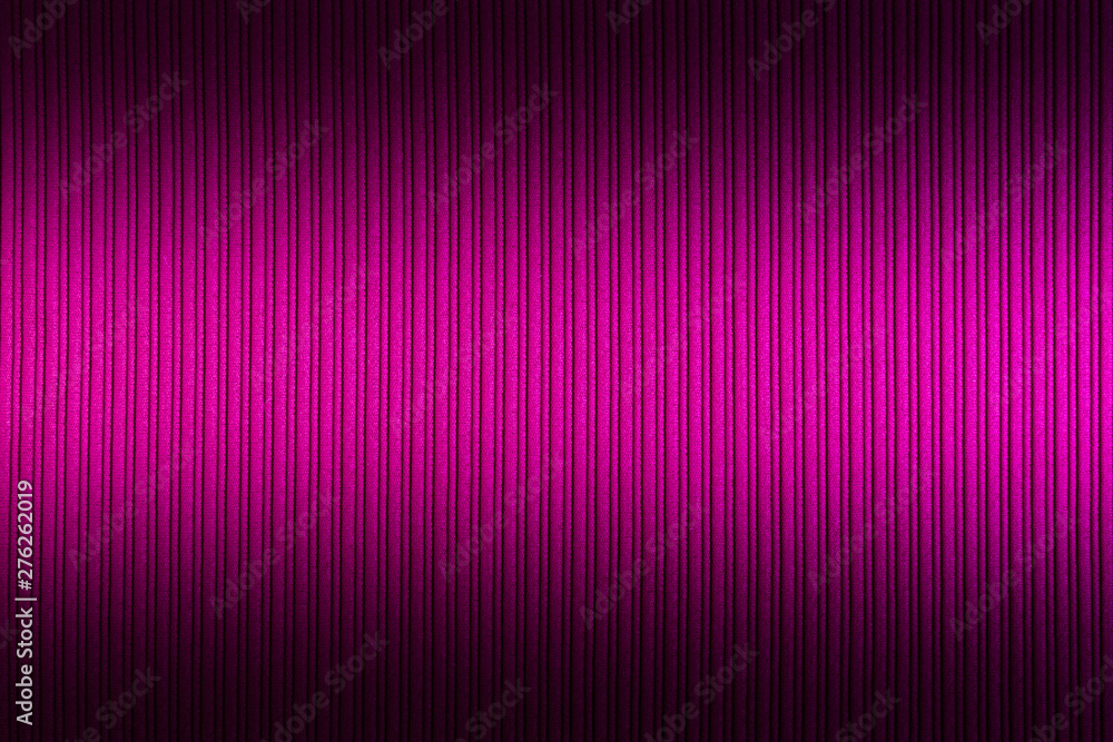 Decorative background magenta, fuchsia, purple color, striped texture upper and lower gradient. Wallpaper. Art. Design.