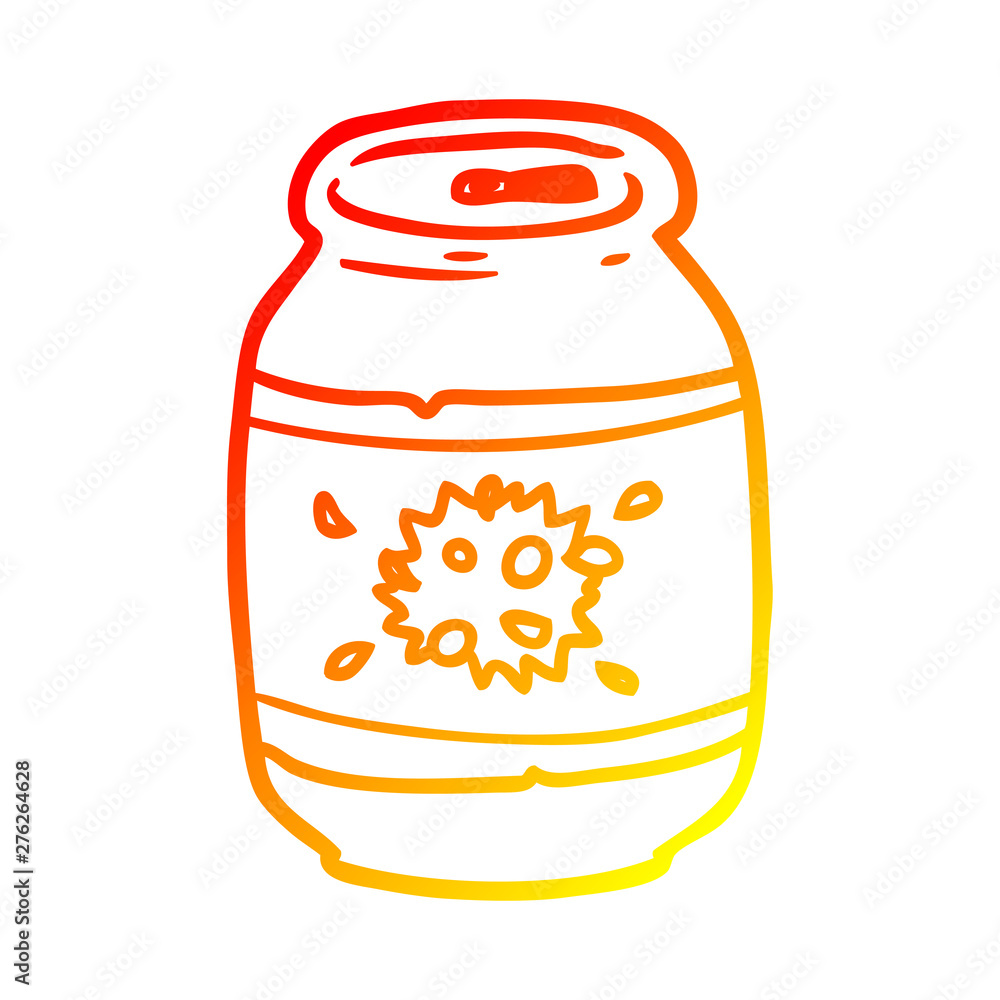 warm gradient line drawing can of soda warm gradient line drawing can of soda