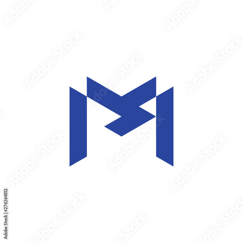 Free Download letter pm simple geometric line logo vector - GFXLoad