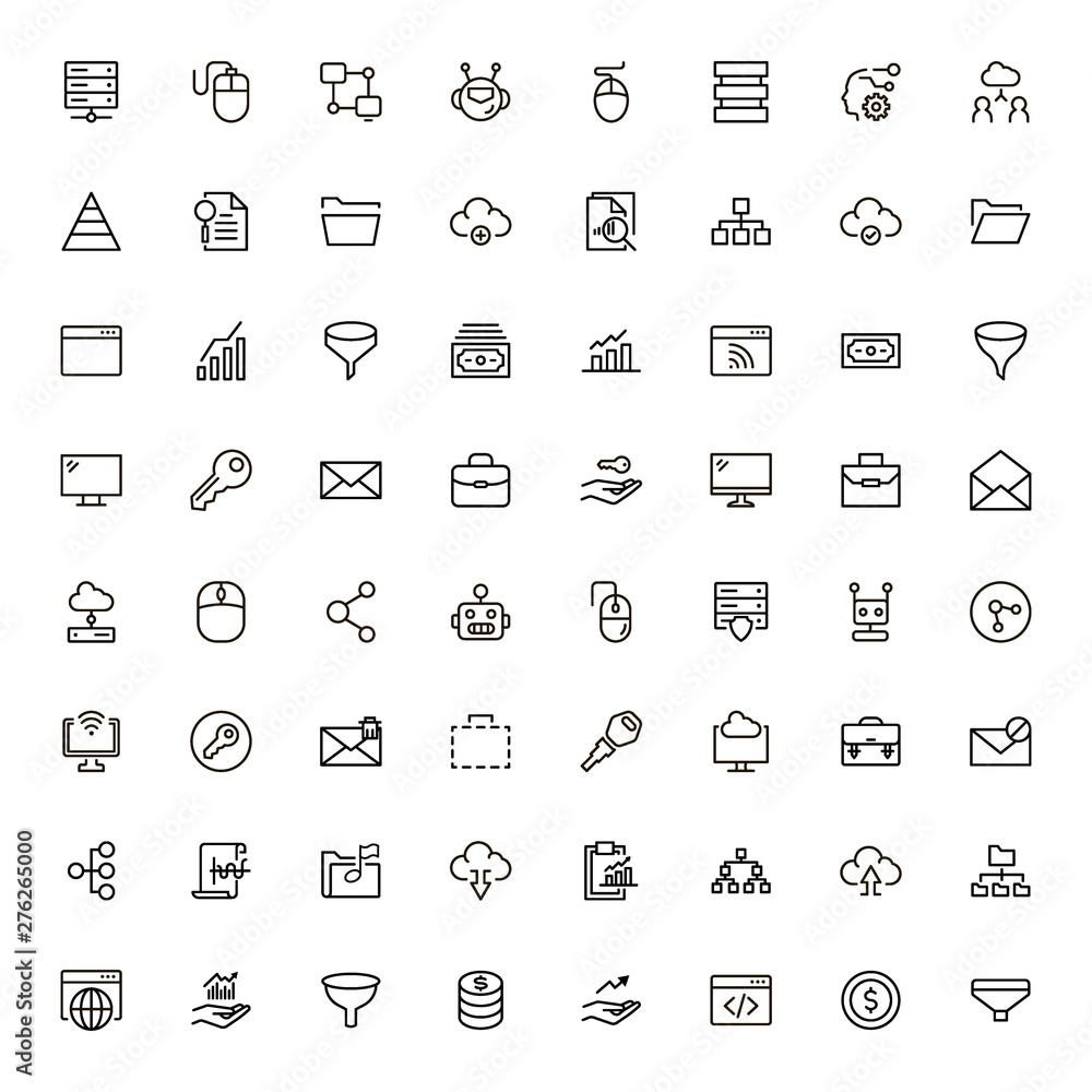 Fototapeta premium Digital marketing icon set.