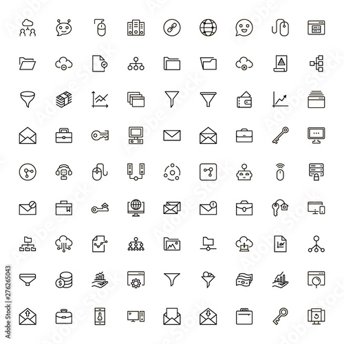 Digital marketing icon set.