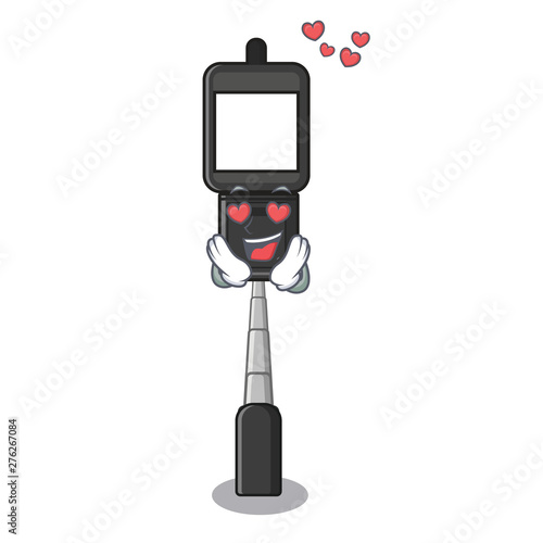 In love cell phone holder on a character