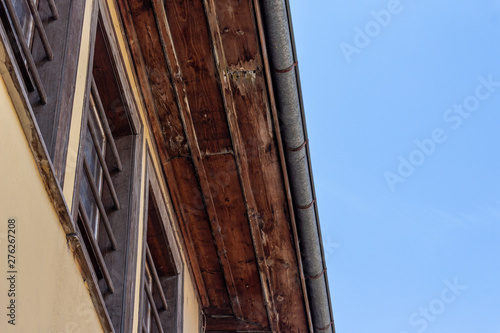 Wooden house roof