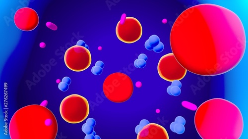 Photos 3d rendered illustration of some isolated fat cells