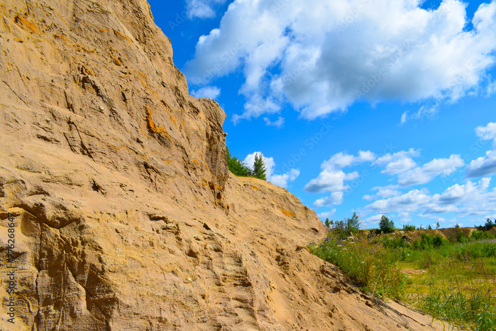 trees in the mountains and swallows ' nests in the rock trees in the mountains and swallows ' nests in the rock