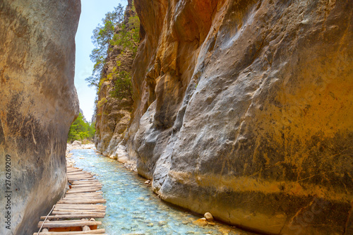 Obraz na płótnie Passage of famous Samaria Gorge, Crete, Greece w salonie