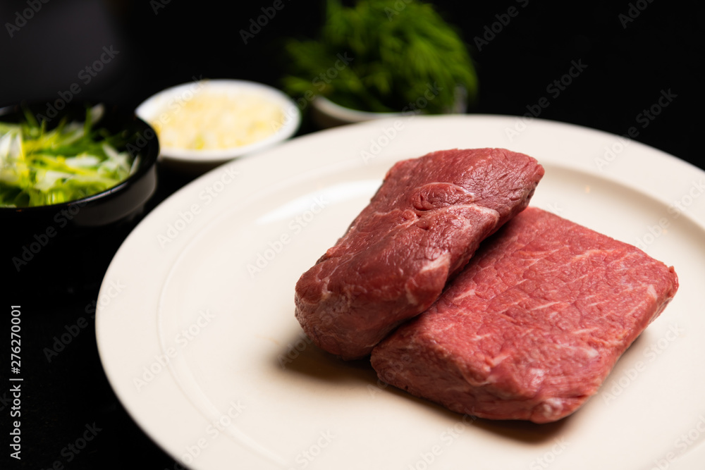 Fresh Raw Beef Steaks