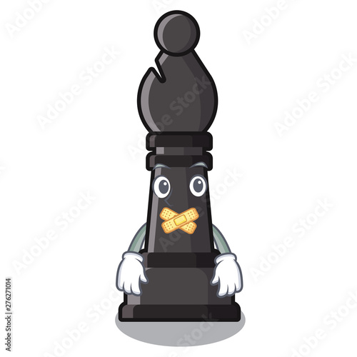 Silent bishop chess in the cartoon shape