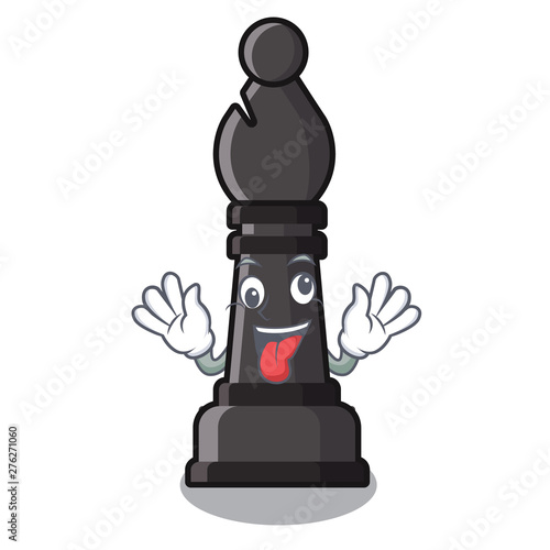 Crazy bishop chess in the cartoon shape