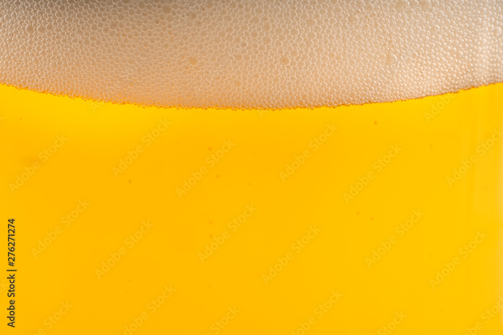 glass of beer on white background