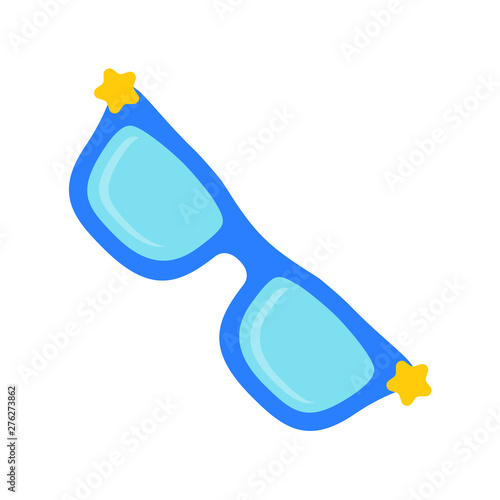 Cool Sun glass icon. Flat illustration colored vector isolated icons of Tropical Summer theme for web