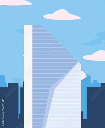 skyscraper urban city sky background