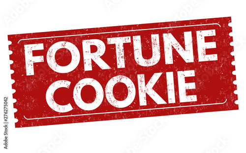 Fortune cookie sign or stamp