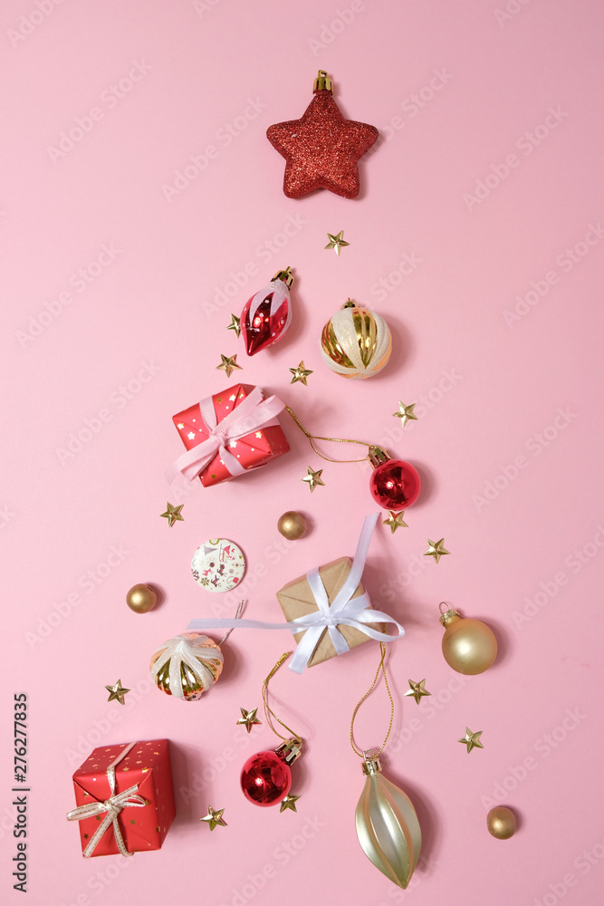 Christmas tree made of colorful presents and gifts. Christmas tree made of colorful presents and gifts.