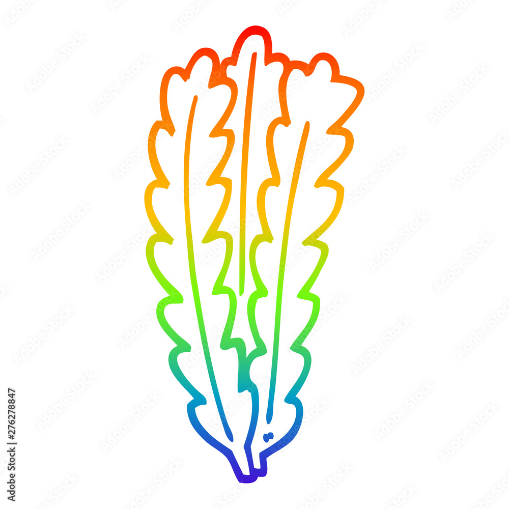 rainbow gradient line drawing cartoon green leaves rainbow gradient line drawing cartoon green leaves