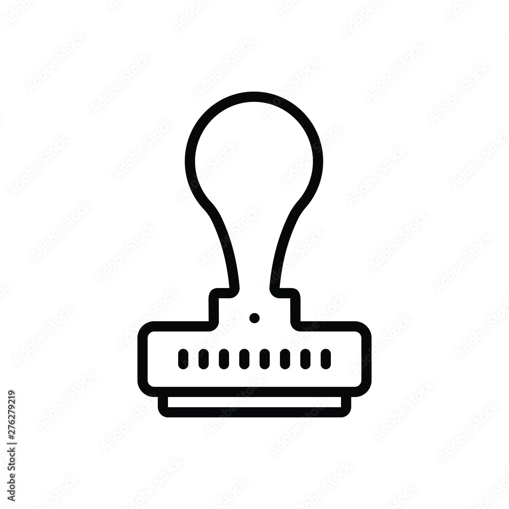 Black line icon for stamp Black line icon for stamp