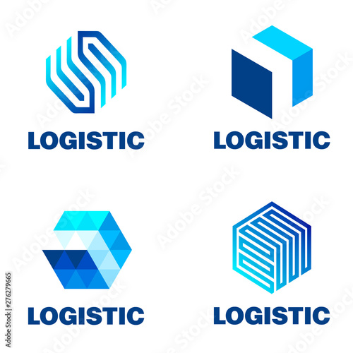 Vector logo design template for logistics and delivery company. 