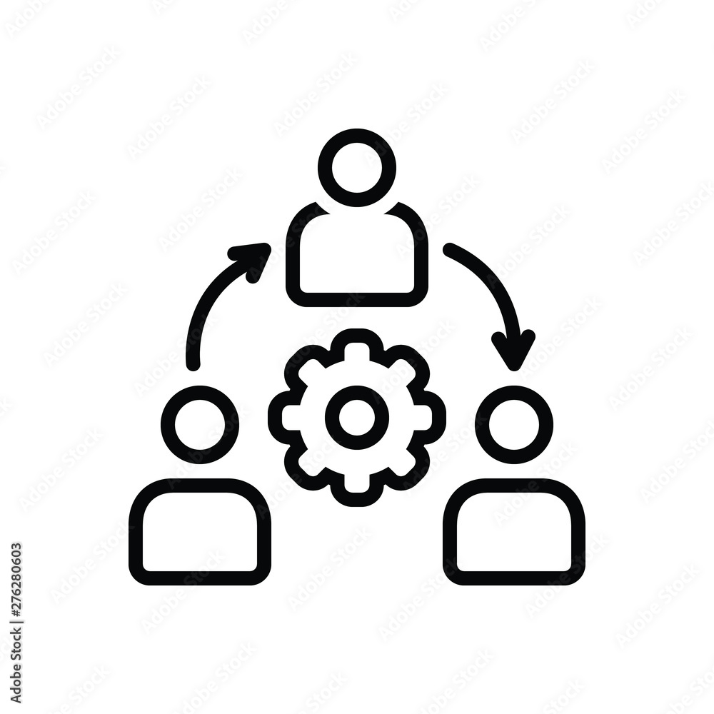 Black line icon for organization Black line icon for organization