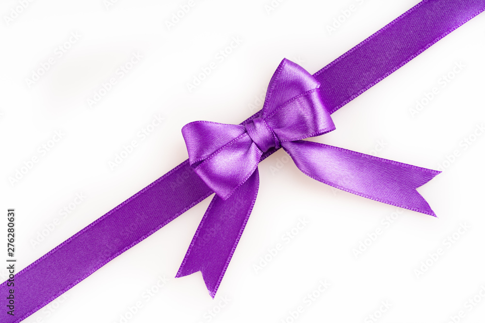 purple ribbon on white background purple ribbon on white background
