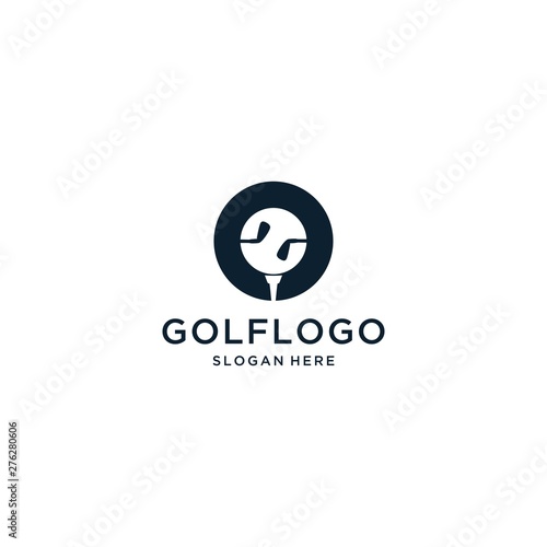 Golf badge logo vector illustration