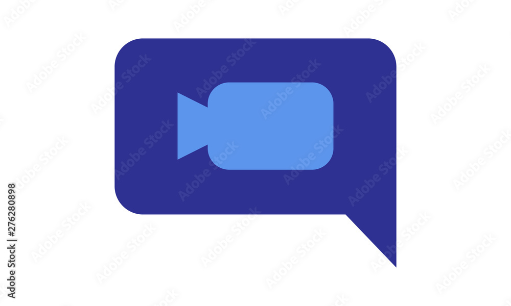 Video communication icon for video calls and conferencing Video communication icon for video calls and conferencing