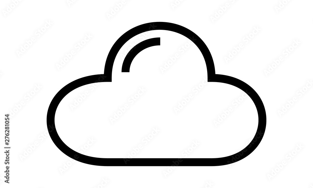 Cloud icon for online storage and data Cloud icon for online storage and data