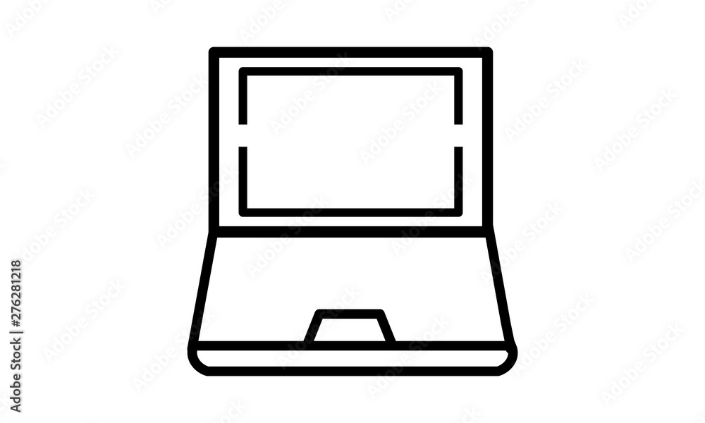 Laptop icon for computer and web services Laptop icon for computer and web services