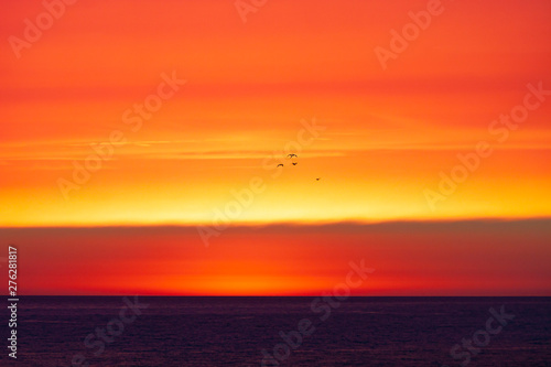 SUNSET OF ORANGE AND ATLANTIC SEA © CMM.Photo