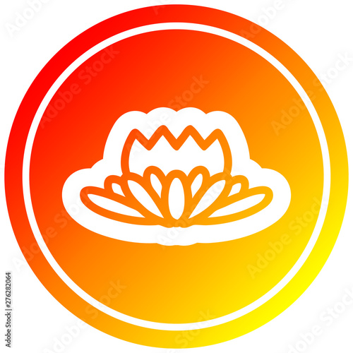 lotus flower circular in hot gradient spectrum