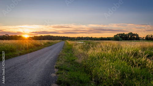 Ridgefield National Wildlife Refuge Summer Sunset Washington State  photo