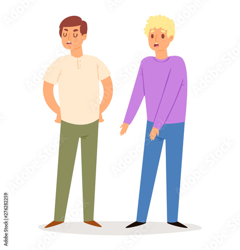 Sorry people vector relationship apologizing man guy character forgiving lovely couple family telling illustration set of apologize speak forgiveness gay isolated on white background