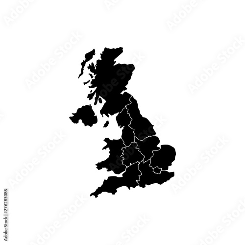 Map Of Great Britain. Vector illustration