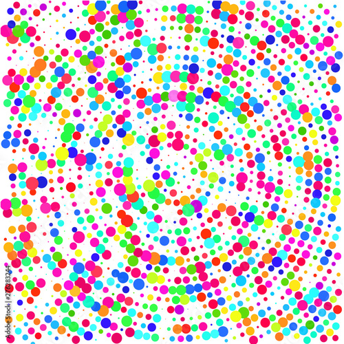 Multicolored circles on a white background 