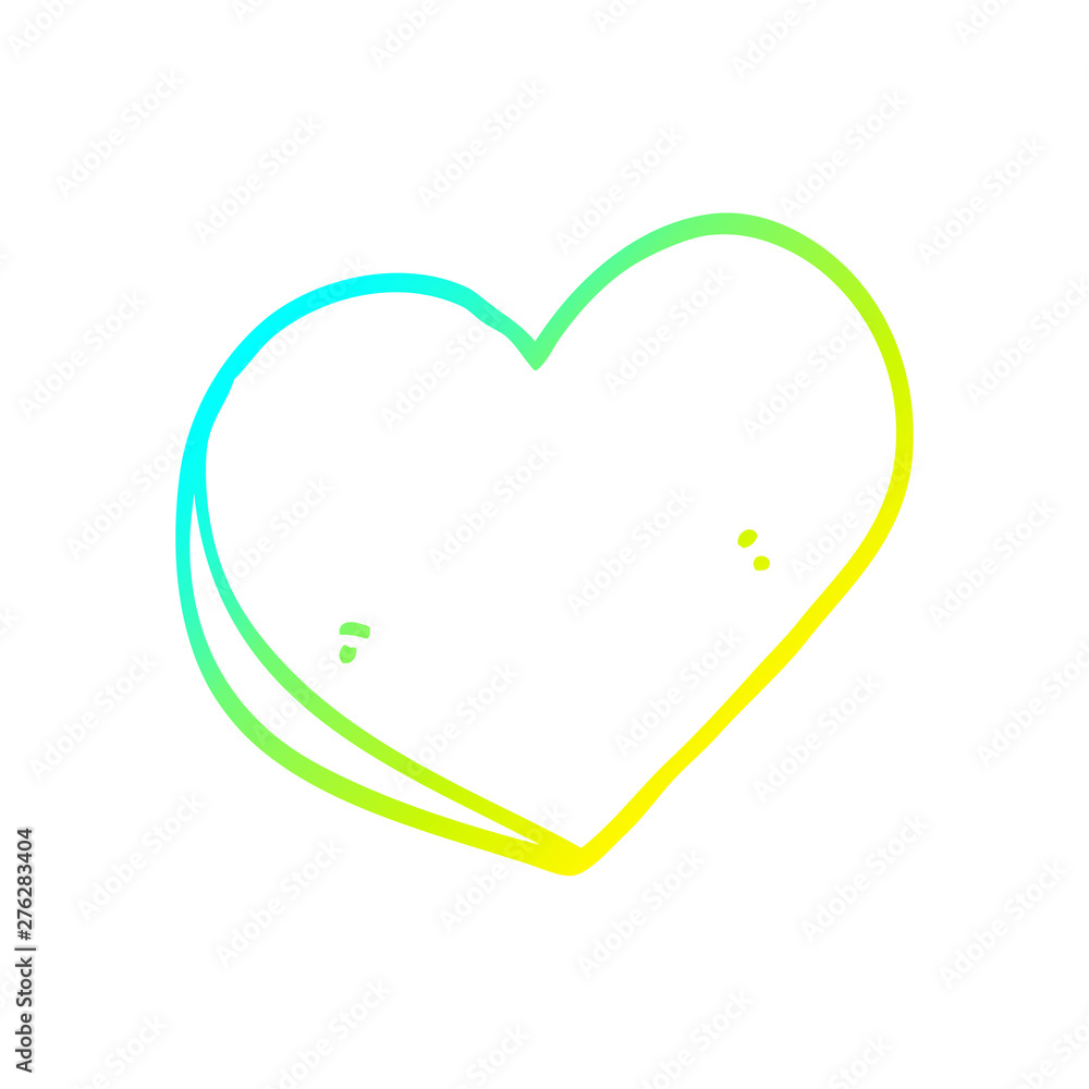 cold gradient line drawing cartoon love heart cold gradient line drawing cartoon love heart