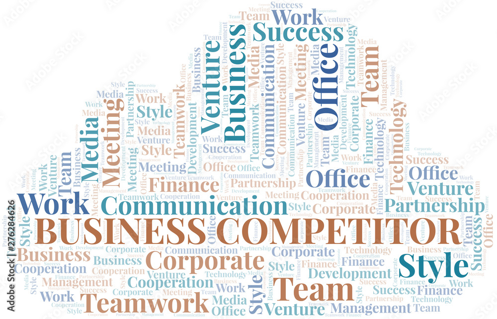 Fototapeta premium Business Competitor word cloud. Collage made with text only.