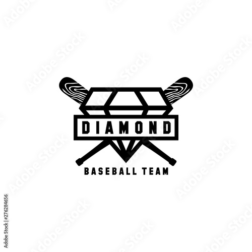 diamond baseball team logo design