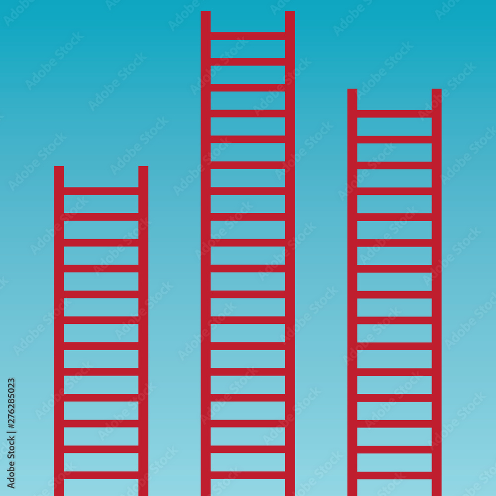 red ladder icon, competition concept- vector illustration red ladder icon, competition concept- vector illustration