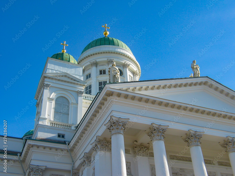 Helsinki Cathedral dominates the urban landscape and is the symbol of the city. It is the main church of the Helsinki diocese of the Evangelical Lutheran Church of Finland. 
