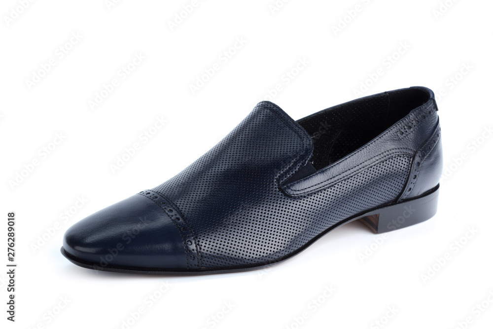 Casual male leather shoes isolated on white background Casual male leather shoes isolated on white background