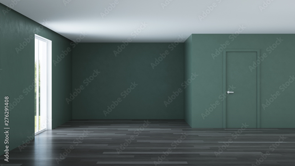 Obraz premium Modern house interior. Empty room. 3D rendering.
