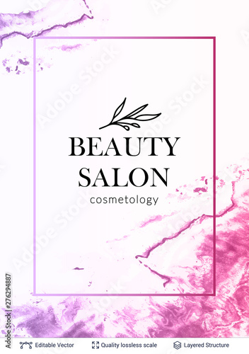 Beauty SPA care salon cosmetologist logo design.