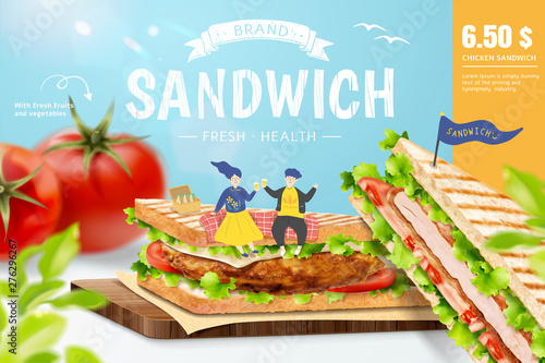 Chicken sandwich ads