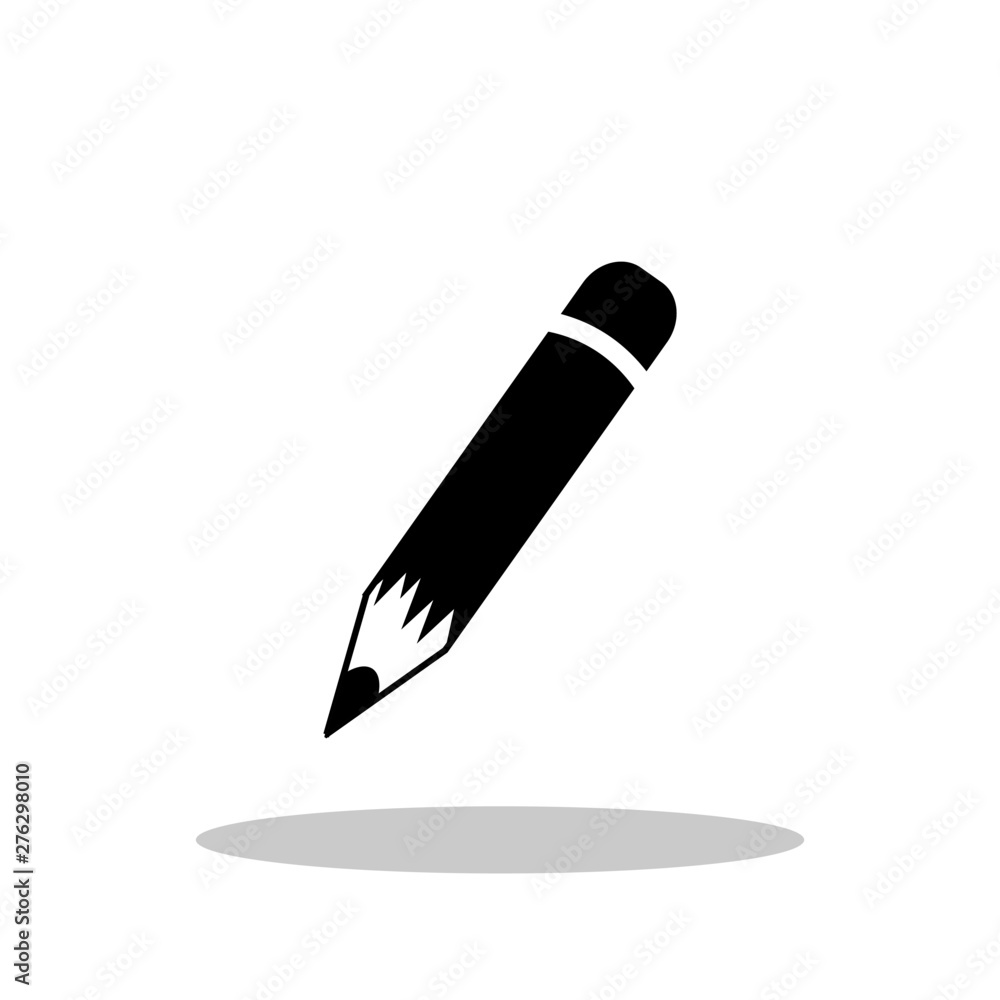 Pencil icon in flat style. Pencil symbol for your web site design, logo, app, UI Vector EPS 10. Pencil icon in flat style. Pencil symbol for your web site design, logo, app, UI Vector EPS 10.