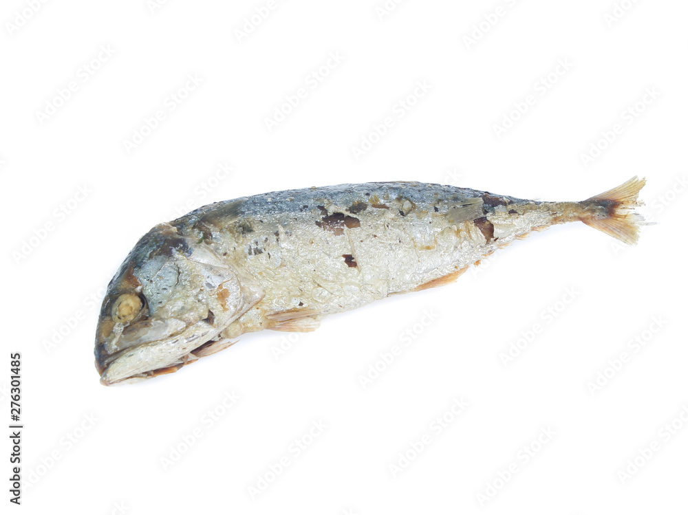 Fried Mackerel fish isolated on white background Fried Mackerel fish isolated on white background
