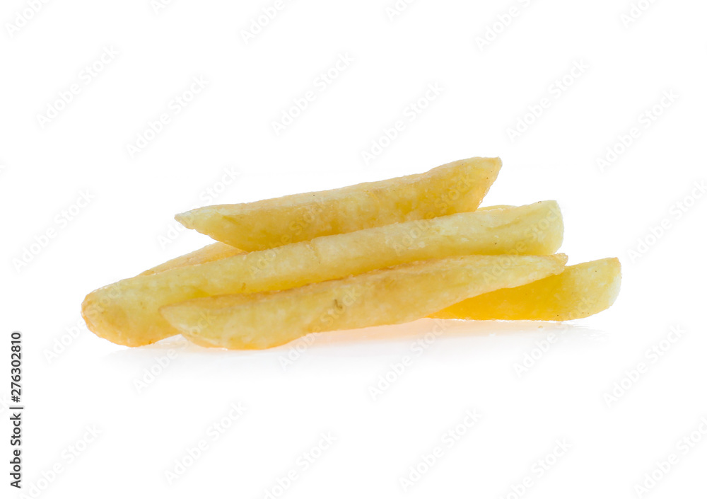 french fries on a white background french fries on a white background