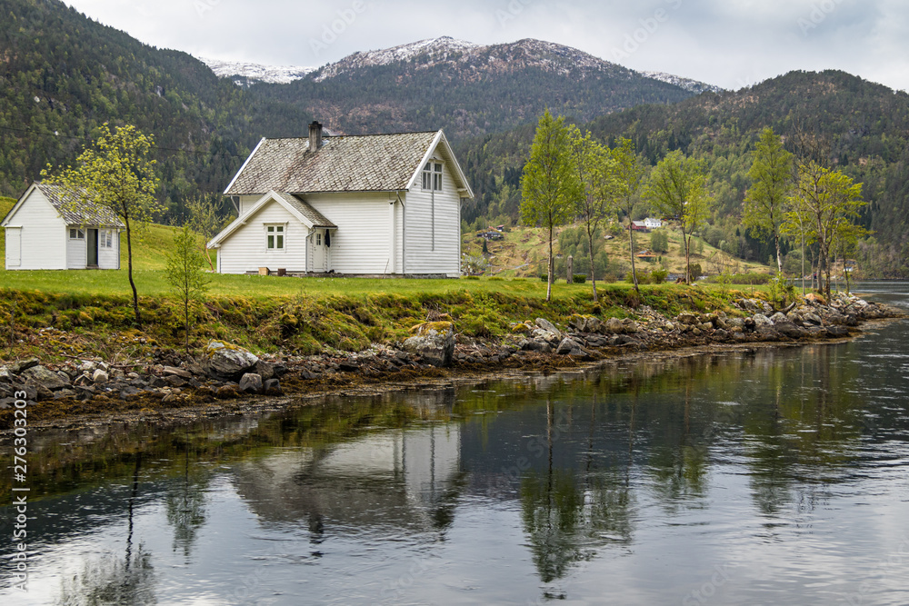 Obraz premium Mostraumen on the fjord, Norway